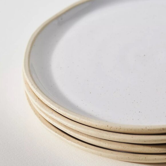 Anthropologie Set of 4 Salad Plates – Glazed Stoneware – Discontinued NWT Boxed - Picture 1 of 4